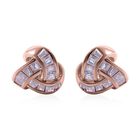 Lustro Stella - Wei&szlig;e Zirkonia Ohrringe, 925 Silber ros&eacute;vergoldet ca. 4,68 ct