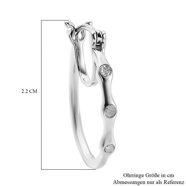 Diamant Creolen in Silber image number 5