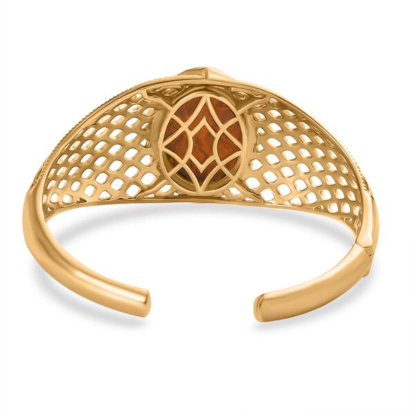 Skript Stein Armreif, ca. 19 cm, Nickelfreies Messing goldfarben, ca. 34.00 ct image number 5