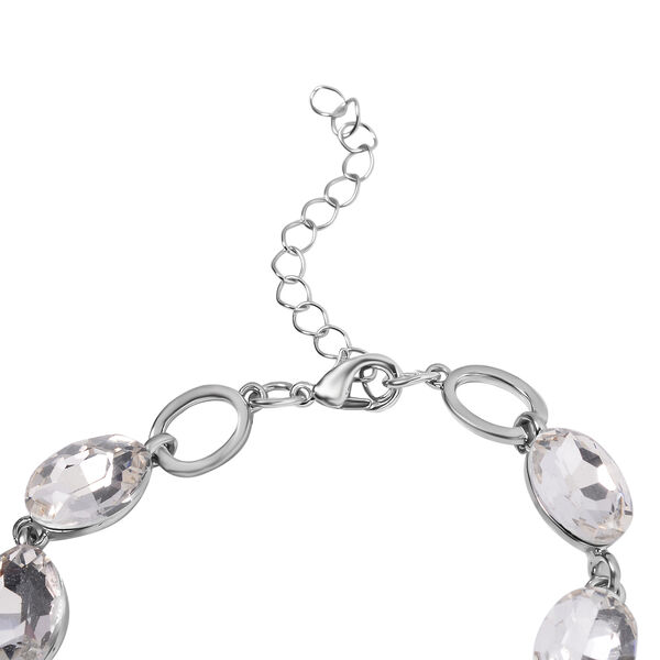 Weißer Kristall Armband ca. 19 cm image number 3