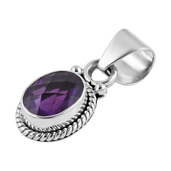 Royal Bali Kollektion - afrikanischer Amethyst-Anh&auml;nger, 925 Silber ca. 1,70 ct image number 3