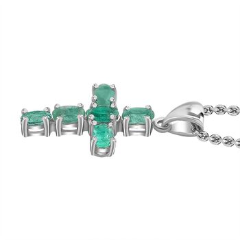 Smaragd Anh&auml;nger mit 50cm Kette - 1,25 ct.