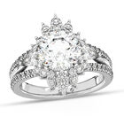 CLARTE Eternal - Moissanit Ring, 925 Silber rhodiniert (Größe 18.00) ca. 3.51 ct