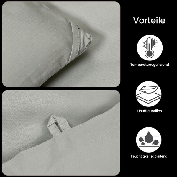 Serenity Night: Premium-Kollektion Herbst-Winter-Steppdecke aus 100 % Bambus mit hochwertiger Kunstdaunenfüllung – 135 x 200 cm, Mintgrün image number 2