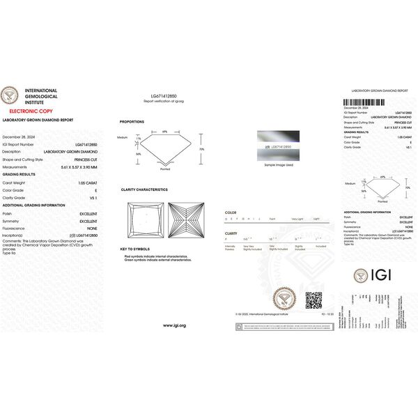 LUXURIANT VS-EF Labor Diamant Ohrringe in 950 Platin - 2,17 ct. image number 5