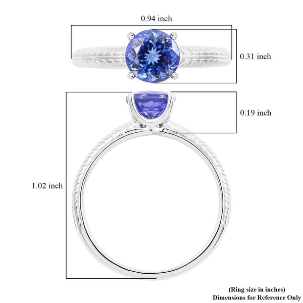 Rhapsody AAAA Tansanit Ring 950 Platin (Größe 17.00) ca. 1,50 ct image number 4