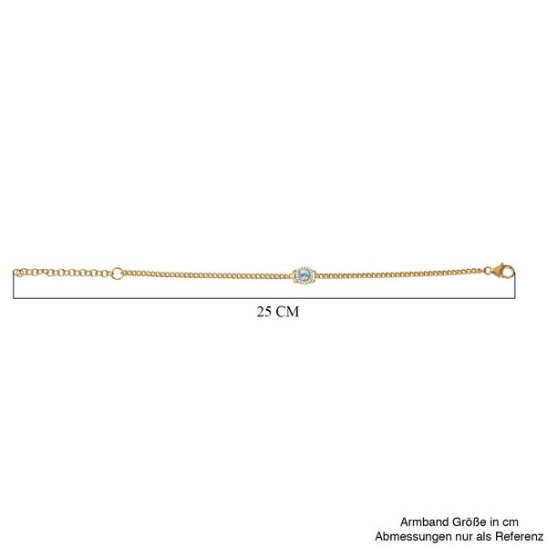 D'Joy AA blaues und weißes Zirkon 19cm Armband - 1,23 ct. image number 4