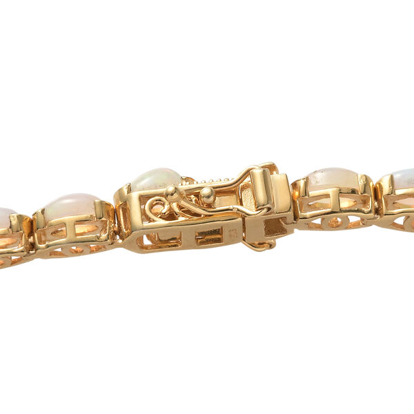 Nat&uuml;rliches, &auml;thiopisches Opal-Tennisarmband in Silber image number 4