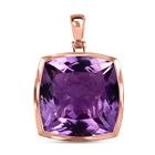 AA Rose De France Amethyst Anhänger 925 Silber 750 Roségold Vermeil ca. 27,98 ct.