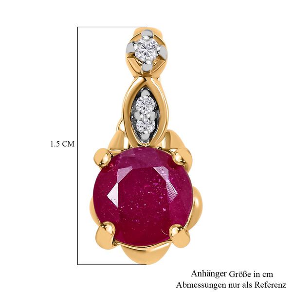 Afrikanischer Rubin und Zirkon-Anh&auml;nger - 1,38 ct. image number 6