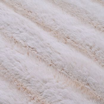 Doppellagige 350gsm Kunstfelldecke mit 220gsm Sherpa, Wei&szlig;