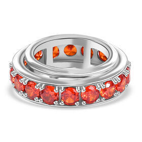 Orange Zirkonia Spinning-Ring - 8,08 ct.