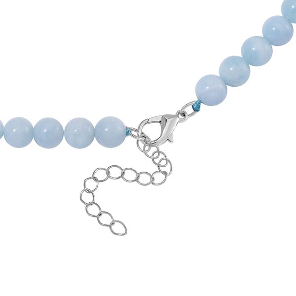 Aquamarin Perlen-Halskette, 50+5 cm - 170 ct. image number 5