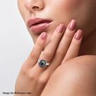Tahiti-Zuchtperlen und weißer Zirkon-Ring image number 2