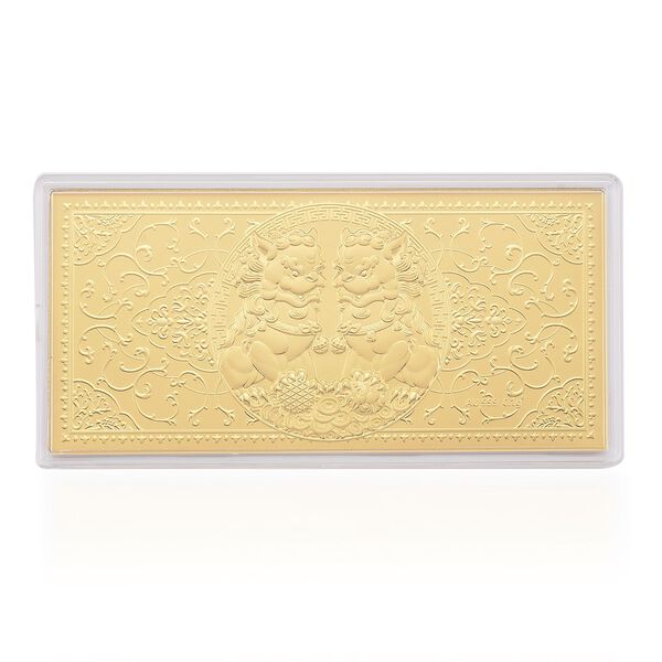 999er Gold-Pl&auml;ttchen mit Pixiudesign, 100mg