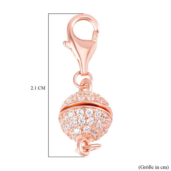 TOUCH und LOCK Zirkonia Magnetverschluss in rosévergoldetem Silber image number 3