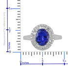 RHAPSODY Tansanit und Diamant Halo-Ring in Platin image number 4