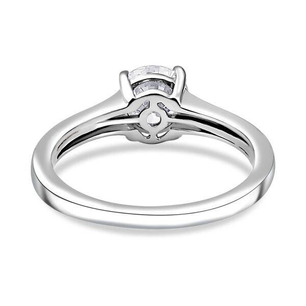 Moissanit Ring, 925 Silber rhodiniert - 0,75 ct. image number 4