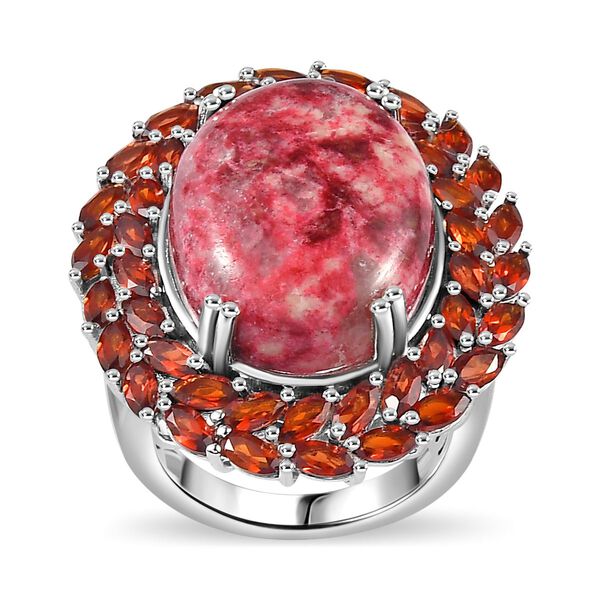 AA Thulit und roter Granat-Ring - 23,69 ct. image number 4