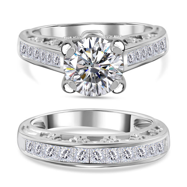 LUSTRO STELLA 2er-Set- Zirkonia Ring - 5,75 ct.