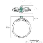 AAA Smaragd und Zirkon Ring - 0,60 ct. image number 6