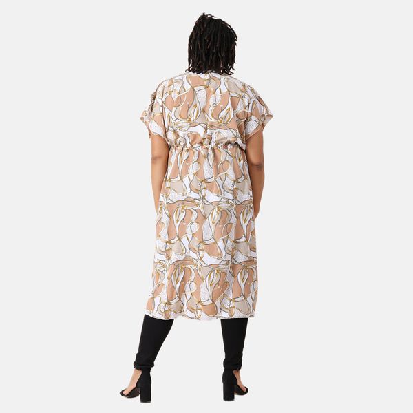 Langes Chiffon Kleid mit Kettenmuster, Einheitsgröße image number 2