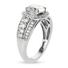 88 Facetten Moissanit-Ring, 925 Silber platiniert  ca. 1,90 ct image number 4