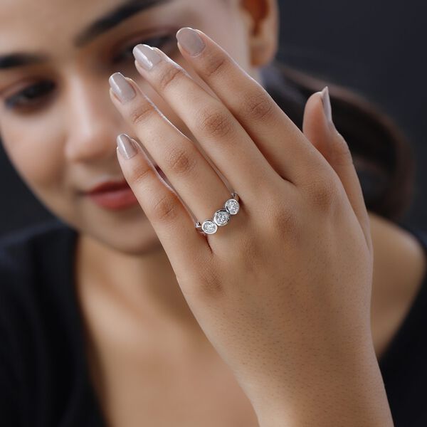 Moissanit Ring, ca. 1.30 ct image number 3