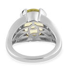 Ouro Verde-Quarz und Zirkon Ring 925 Silber platiniert image number 5