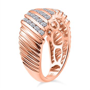 LUXURIANT DIAMOND - Lab Grown Diamant VS-EF SGL zertifiziert  Ring 925 Silber 750 Ros&eacute;gold Vermeil (Gr&ouml;&szlig;e 17.00) ca. 1,00 ct