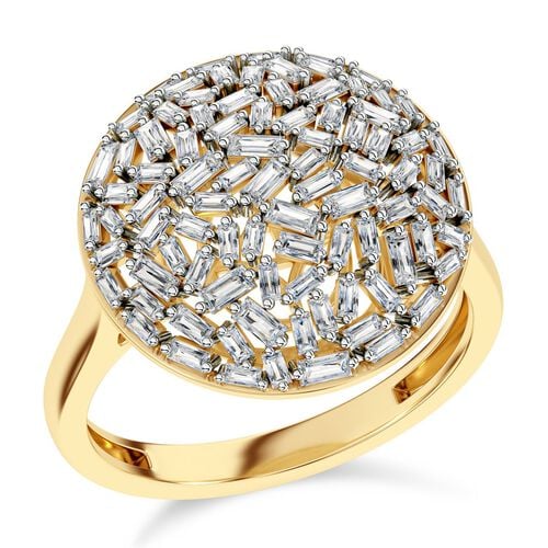 LUXURIANT DIAMOND- SGL zertifizierter SI-GH Labor Diamant Ring, 925 Silber 750 Gelbgold Vermeil - 1 ct. image number 3