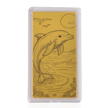 999er Gold-Barren mit Delfin-Motiv