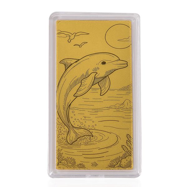 999er Gold-Barren mit Delfin-Motiv image number 0