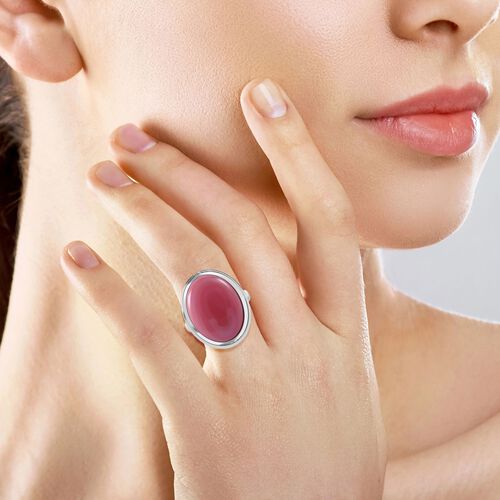 AAA Rosa Königsmuschel Perle Ring 925 Silber rhodiniert (Größe 17.00) image number 1