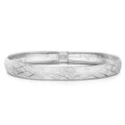 Satinierter Diamantschliff Armreif, 925 Silber, ca. 4,75g