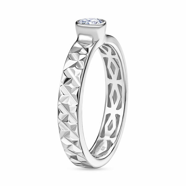 LUXURIANT SI-GH Labor Diamant Ring, 925 Silber rhodiniert - 0,25 ct. image number 5