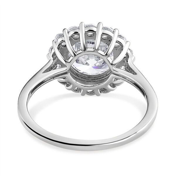 Lustro Stella - weißer Zirkonia-Ring, 925 Silber platiniert (Größe 16.00) ca. 4.36 ct image number 6