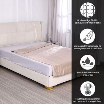 Bambus Bettdecke, beige