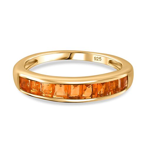 AA Salamanca Feueropal Ring 925 Silber 750 Gelbgold Vermeil (Größe 18.00) ca. 0,61 ct image number 0