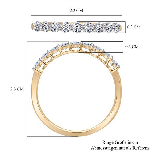 LUXURIANT DIAMOND - Lab Grown Diamant SI-GH SGL zertifiziert Ring 375 Gold (Größe 16.00) ca. 0.50 ct image number 4
