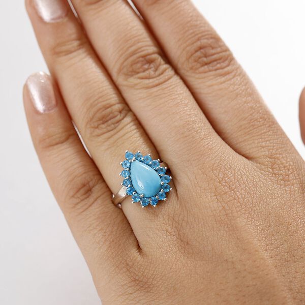 AA Sleeping Beauty Türkis und Neon Apatit Ring - 4,09 ct. image number 3