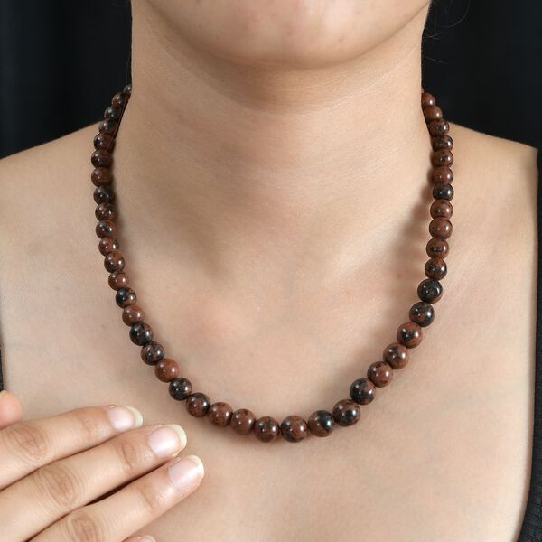 Rote Jaspis-Halskette, 50 cm - 191 ct. image number 3