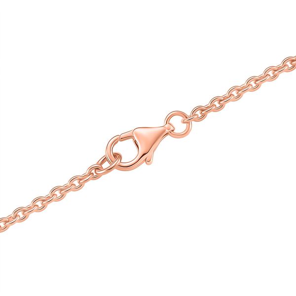 D'Joy Peridot, Natürlicher Rosa Königsmuschel Perle (15x15mm) Halskette ca. 45 cm 925 Silber Roségold Vermeil 2.00 ct image number 4