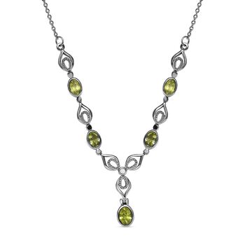 Peridot Collier, ca. 45 cm Edelstahl ca. 3.01 ct