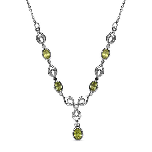 Peridot Collier, ca. 45 cm Edelstahl ca. 3.01 ct image number 0