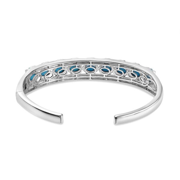 Sleeping Beauty T&uuml;rkis und Zirkon Armreif, 19cm - 8,38 ct. image number 5