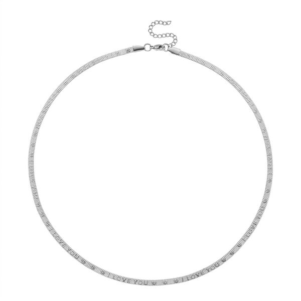 2er-Set Halsketten, Edelstahl, silberfarben, Gliederkette und Schlangenketten-Optik, ca. 50 + 5 cm image number 6