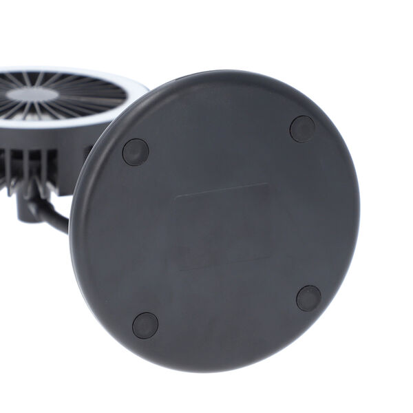 Standventilator mit USB-Anschluss und LED-Licht, 3 Geschwindigkeiten, Schwarz  image number 6