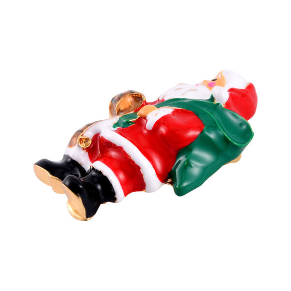 Emaillierte Brosche, Weihnachtsmann image number 4
