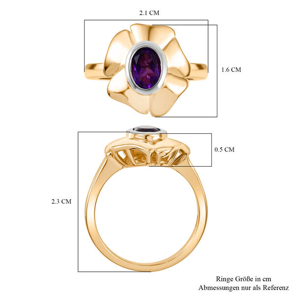 EverTrue afrikanischer Amethyst zweifarbiger Ring - 0,71 ct. image number 6